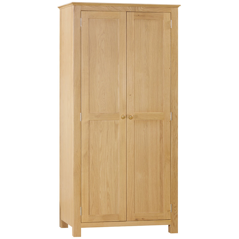 Taounate 2 Door Solid Wood Wardrobe