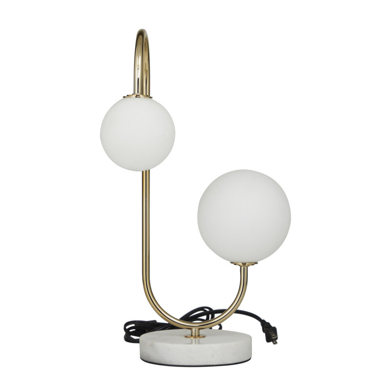 Lampe de table Ariza Cole and Gray, Or, H 18,45 po x l 9,9 po x P 11 po