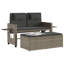 Banc de patio inclinable avec coussins Vidaxl-99049283