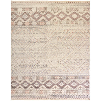 Tapis en coton / laine noué à la main Authement
