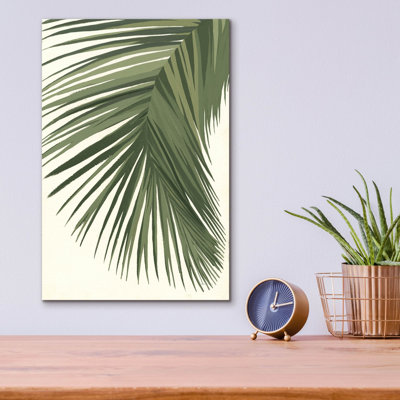 «Retro Big Leaf 2 Reversed Green» par Danhui Nai, art mural en verre acrylique