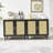 Natural Rattan Door Buffet Cabinet With Adjustable Shelves