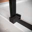 Porte de douche coulissante semi-sans cadre 36 po x 76 po avec quincaillerie en verre trempé traité 5/16 po BorTa Borbera, noir mat-120912251
