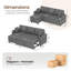 3 Seater Velvet Sofa Bed-155303069
