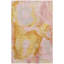 Abstract Area Rug in Pink/Gold