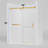 60'' W X 76'' H Single Sliding Frameless Shower Door With Soft-Closing Clear Glass-102079253