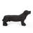 Mgo Dog Bench, Outdoor Bench, Matte Black + Black, No Assembly Required