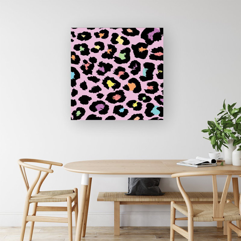Leopard - Wrapped Canvas Print, 16cm H x 16cm W x 3.8cm D