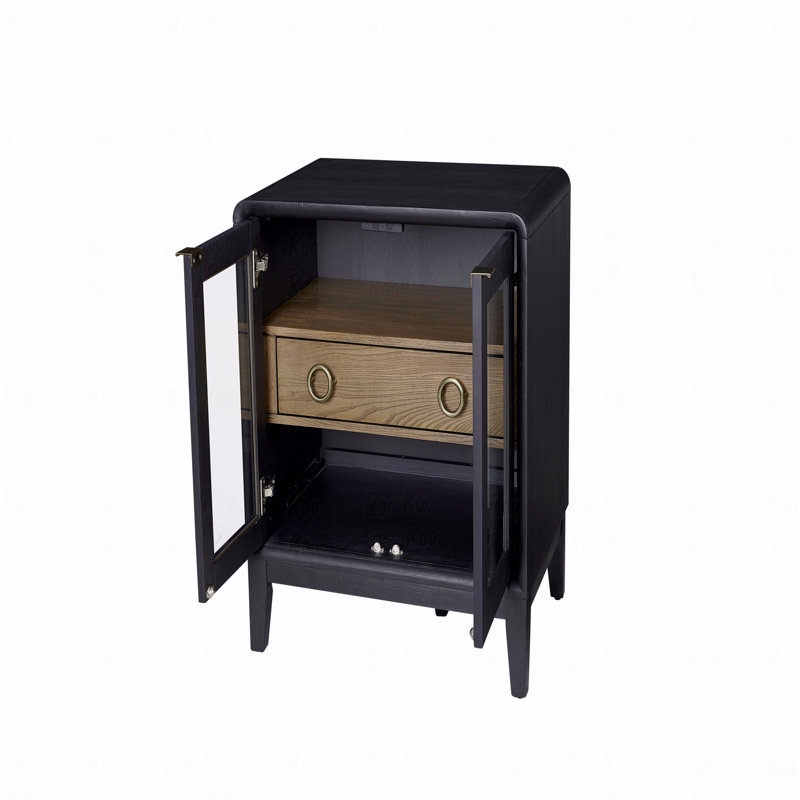 Table de chevet en verre