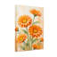 Plantes et fleurs, marguerites oranges et feuilles vertes sur toile-875670188