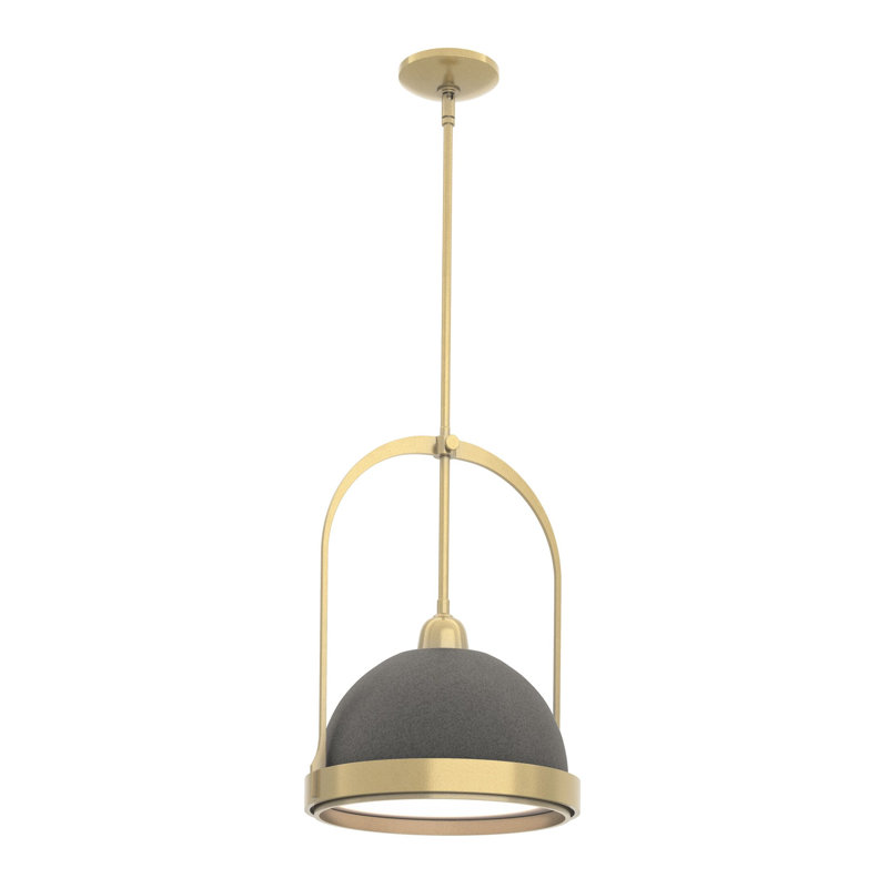 Atlas 1 - Light Single Dome Pendant, Natural Iron, Modern Brass