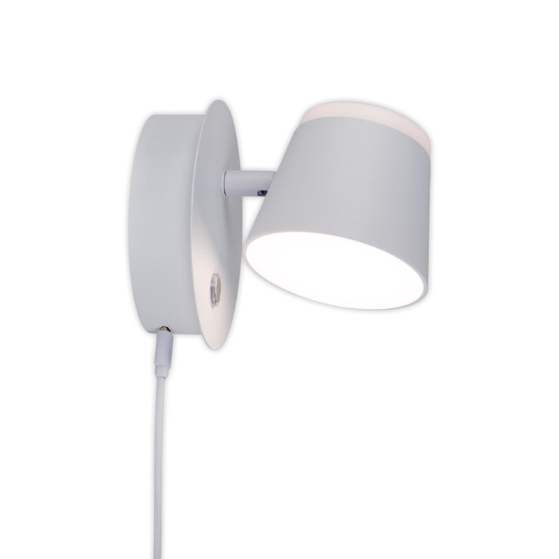 Burlon Aluminium LED Armed Sconce, White