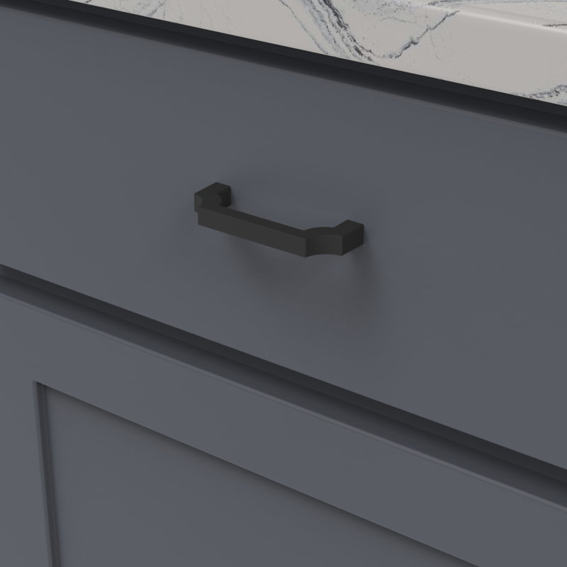 Poignée à poignée de la collection Monarch - Poignée d'armoire centrale à centrale de 3 po - Noir mat - Quincaillerie transitionnelle pour tiroirs et armoires