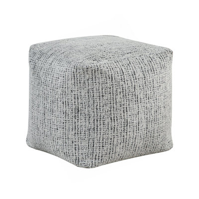 Square Pouf Chenille Fabric Upholstery Modern Ottoman, Footstool, Non-Slip Floor Pouf, Bean Bag Chair, 1Pc Sitting Pouf