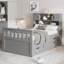Structure de lit plateforme simple avec rangement - aucun sommier nécessaire, robuste et amp; Durable-1491910062