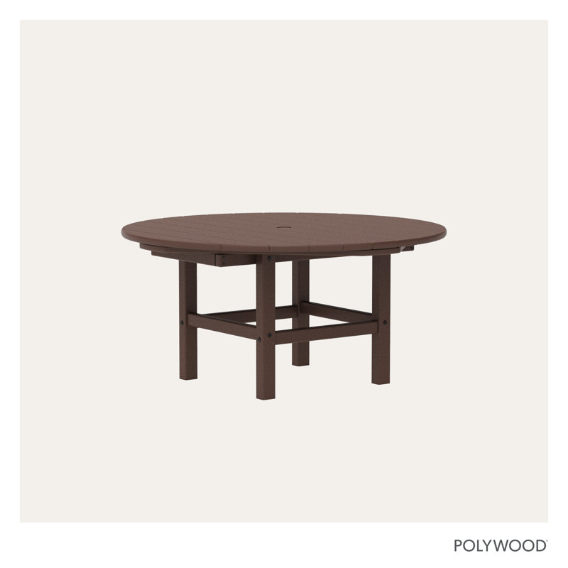 POLYWOOD Round 37" Conversation Table, Mahogany