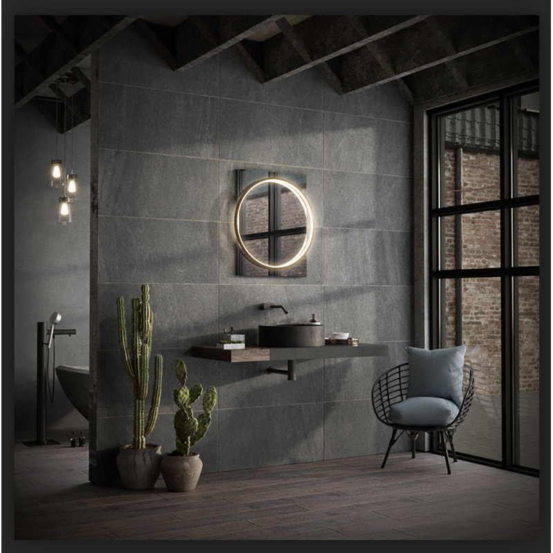 Solas Vanity Mirror, 70cm H x 50cm W, Chrome