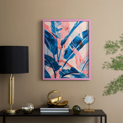 Pink Jungle Framed Print - Solid Wood