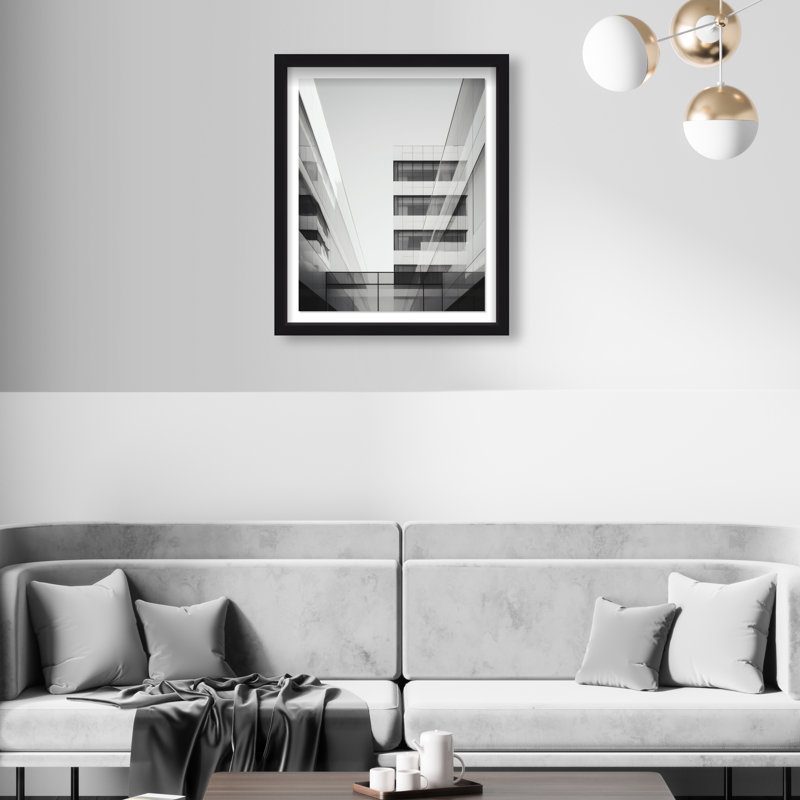 Glass Labyrinth I Framed Graphic Art, 46.5"H x 37.5"W, Black Shadowbox