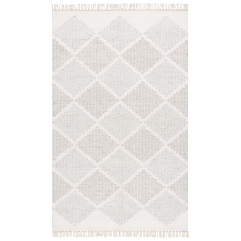 Kilim Hand Woven Recycled P.E.T. Geometric Indoor Rug, Rectangle 5' x 8'