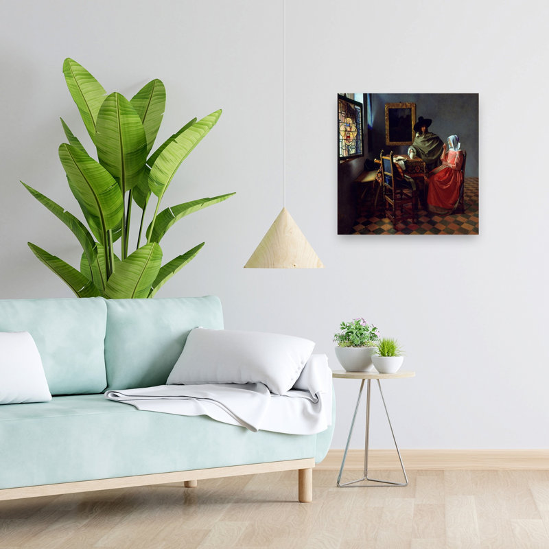 The Wine Classic Abstract Contemporary Architecture Wall Art Print by Johannes Vermeer - Wrapped Canvas Print