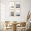 «Grayscale Beach Ocean Star Bottle Nature Wilderness Photographie Modern Decor» 4 pièces-101520075-101520077