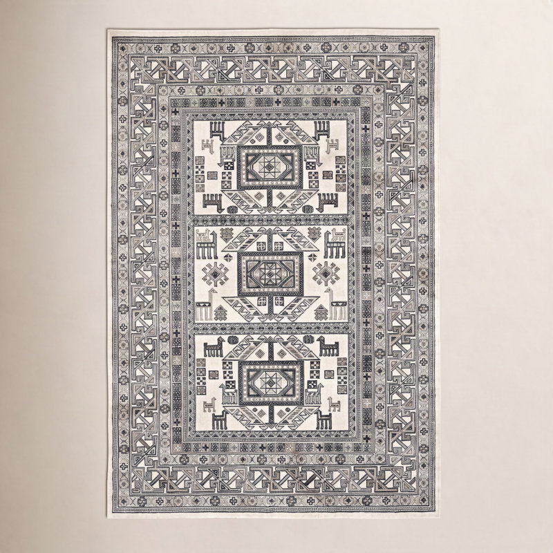 Ovid Viscose Moroccan Indoor Rug, Rectangle 3'2" x 4'6"