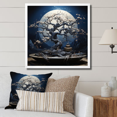 «White Bonsai Serenade 1», art mural blanc