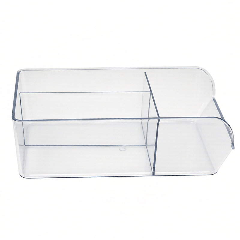 Bac de rangement transparent Azar avec cloisons, paquet de 4