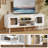 LED TV Stand with Acrylic Doors & Shelves, 47.5"  Console for TVs up to 55"-114357116