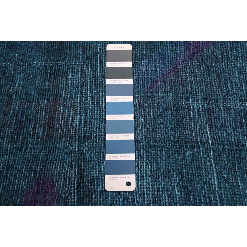 Tapis sarcelle à transition de couleur 5 pi 1 po x 11 pi 10 po