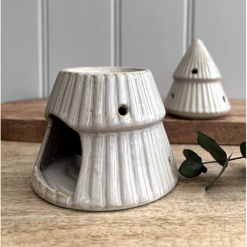 Ceramic Tabletop Wax Warmer, White