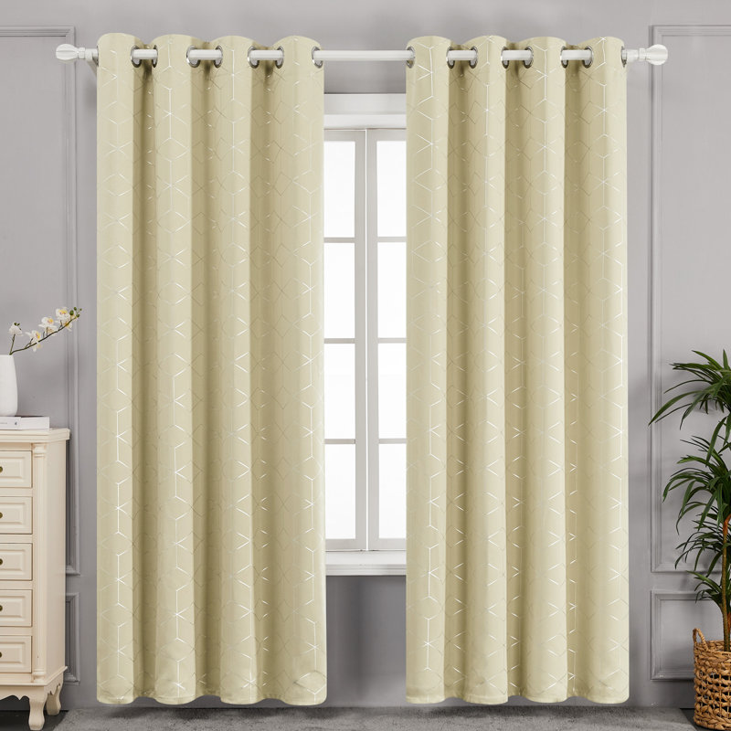 Bost Room Darkening Thermal Curtains, Width 132 x Drop 229 cm, Dark Beige