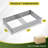 Rectangle Galvanized Raised Garden Bed Planter Box for Vegetables, Fruits