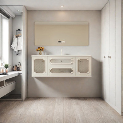 Armoire de salle de bain légère et luxueuse de style français