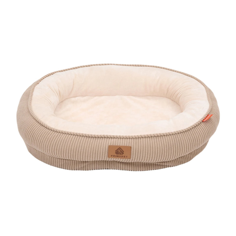 Polyester Pet Bed, Brown, 12.5cm H x 60cm W x 50cm D