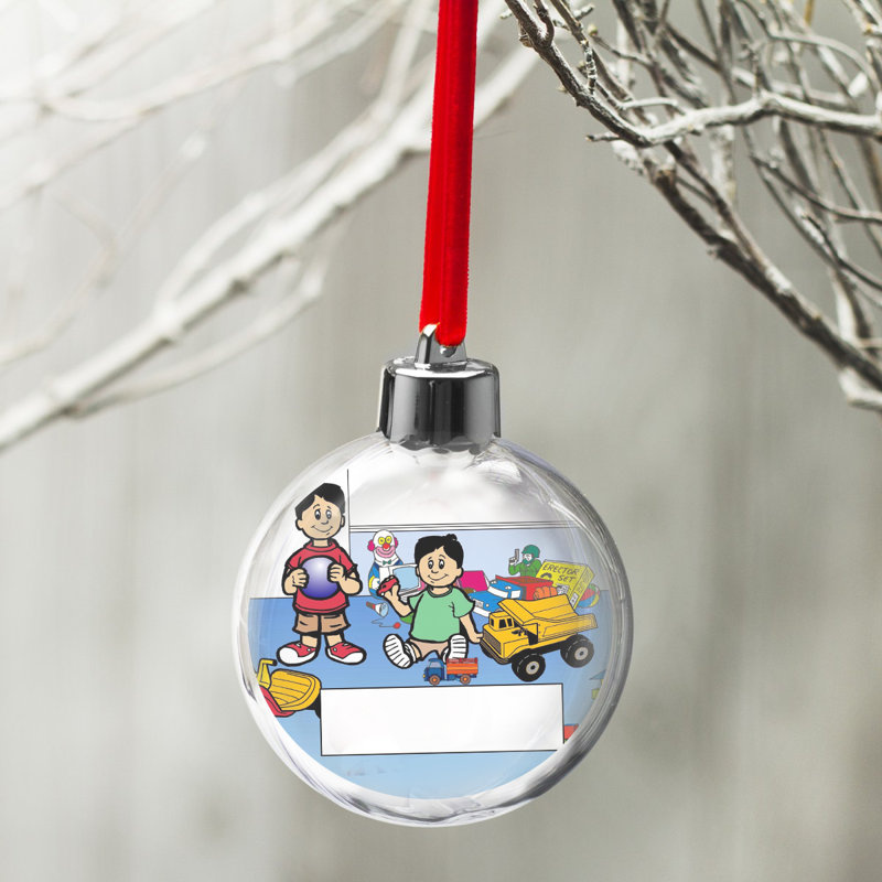 Ornement en forme d'ampoule de Noël personnalisée Brothers, Oui