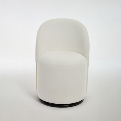 21.26" Wide Velvet Barrel Chair 360° Swivel Upholstered Seat by MAYEERTY