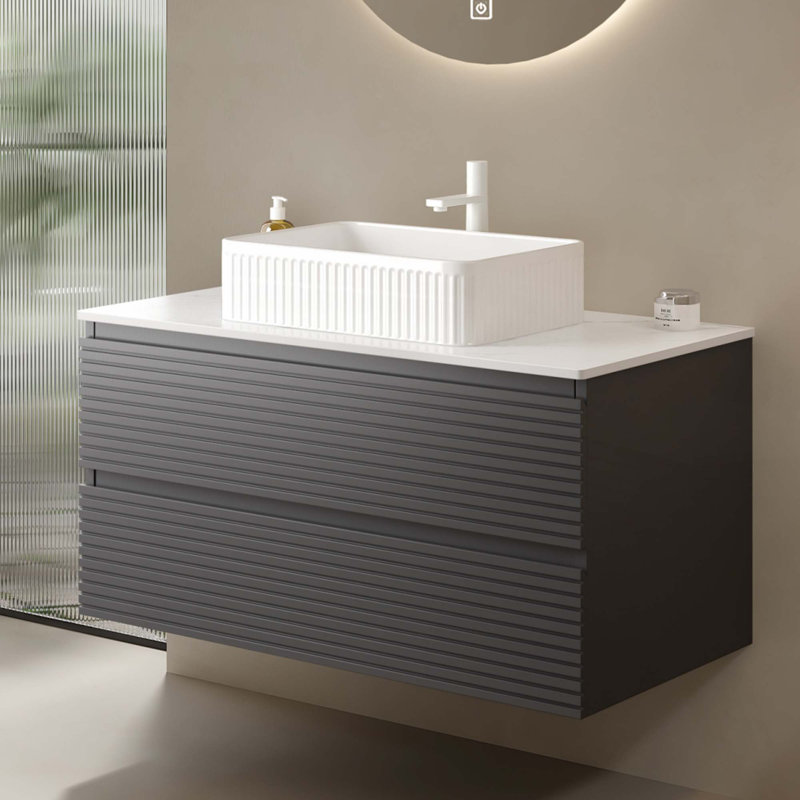 36" Wall Mounted Plywood Cabinet without basin