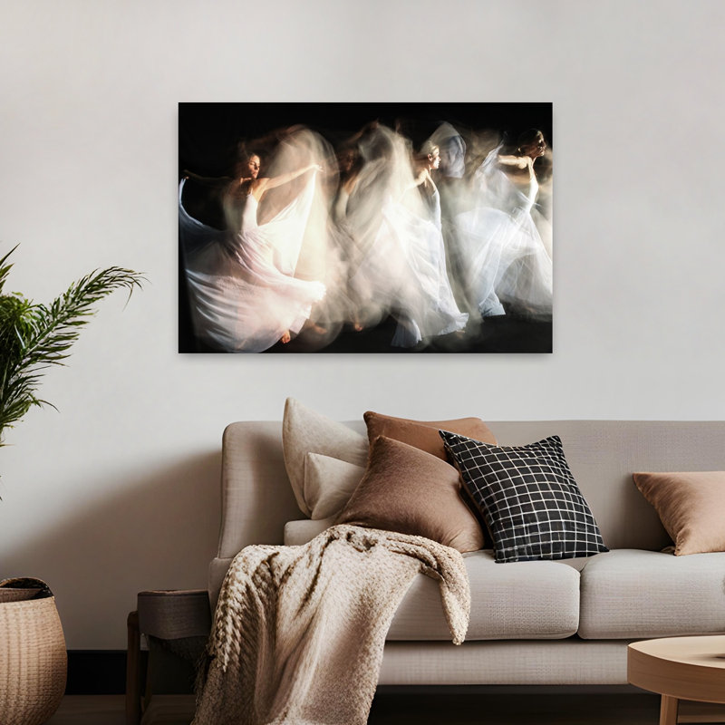 «Ethereal Dance Mouvement», impression d'art dramatique abstrait, H 32 po x l 48 po