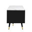 Meuble télé 71 po avec 2 armoires et compartiments ouverts, meuble télé pour téléviseur de 80 po ou moins, console de télévision-1285283923