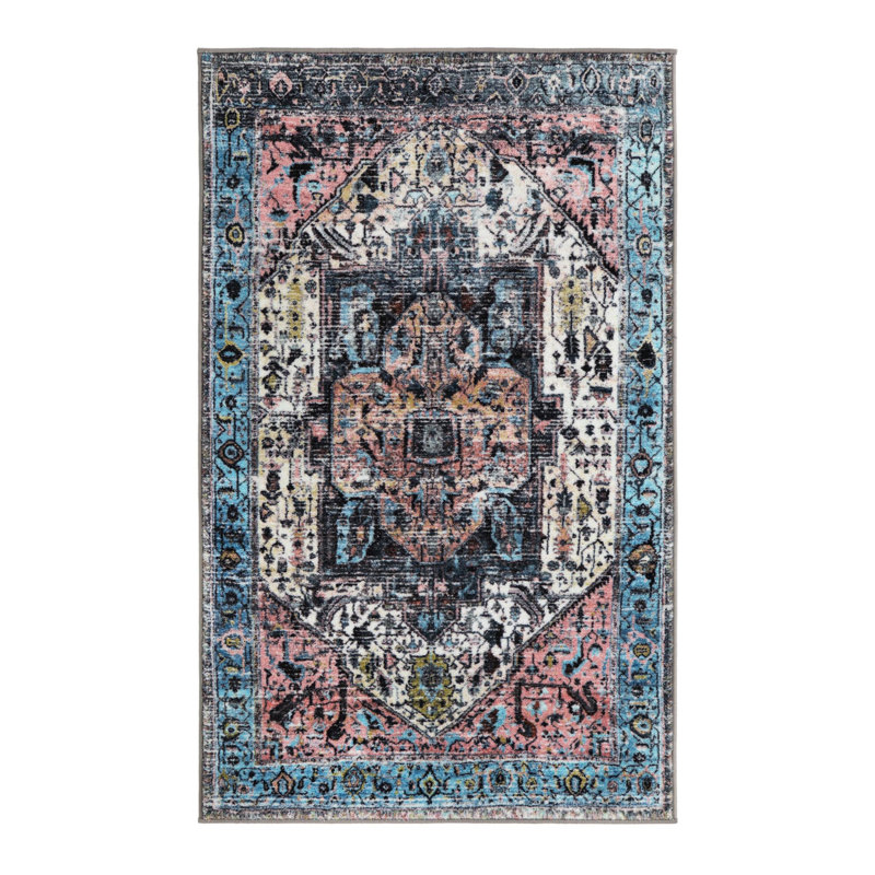 Acelin Oriental Indoor Rug, Rectangle 3'3" x 5'3"