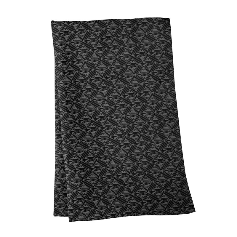 Suoz Tea Towel Kitchen Towel, Poly Twill, Black/Gray