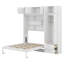 Lit escamotable mural avec armoire supérieure, tablettes et garde-robe, lit pliable peu encombrant-2111323290