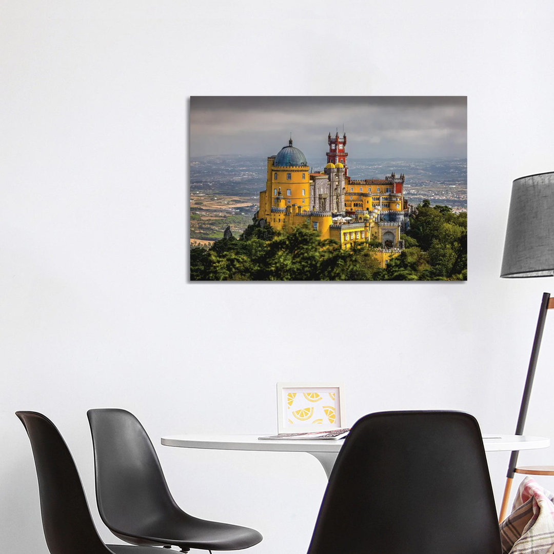 Portugal Park And National Palace Of Pena In The Clouds III von Alex G Perez - Gallery-Wrapped Canvas Giclée