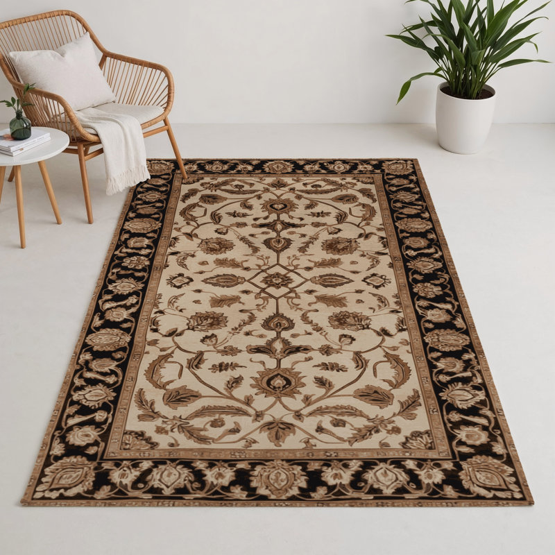 Tapis d'intérieur et d'extérieur brun Persian, Rectangle 9 pi x 12 pi