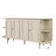Armoire-lit en bois de pin massif avec station de charge et 2 tablettes ouvertes-1380467704-1380467710