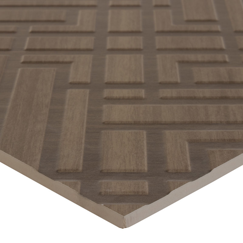 Industry Tile 16x48 Karri Cross Designer Wood Look Brown Wall Tile