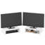  CLASSIC Monitor Stand Riser Set of 2, 39.9 cm Wide Dual Monitor Riser, Stackable Separable Laptop Stand for Desk, Desktop Organizers and Accessories, for Office Supplier, White