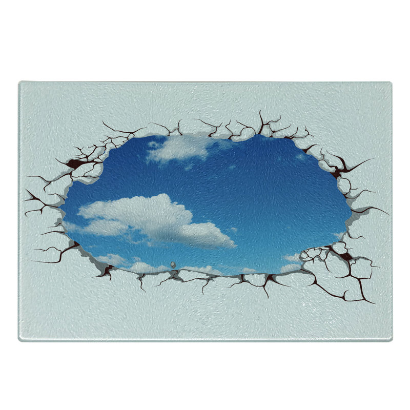 Scène de nuages en verre trempé Ambesonne